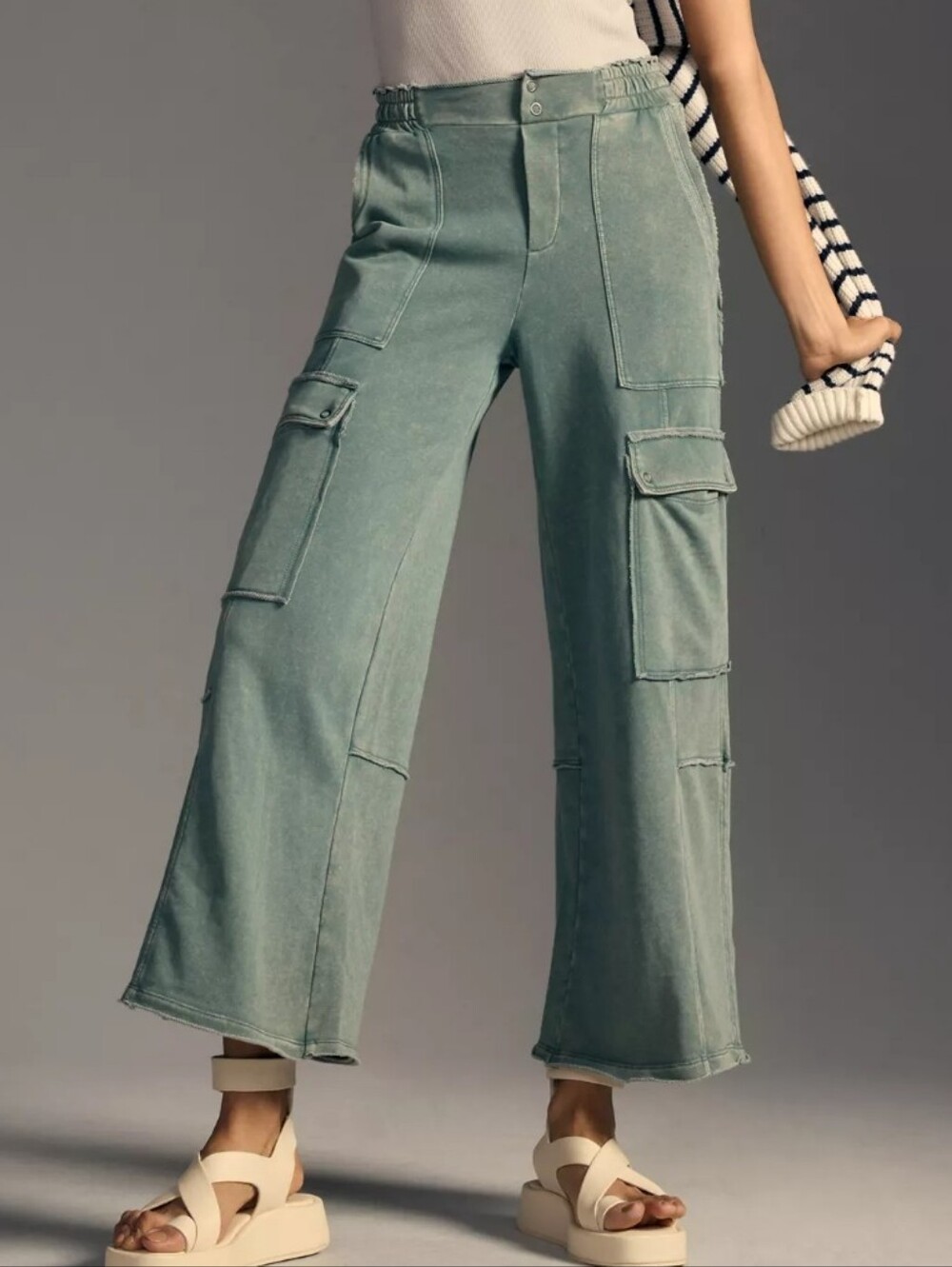 Daily Practice By Athropology Green Womans Cargo Pants